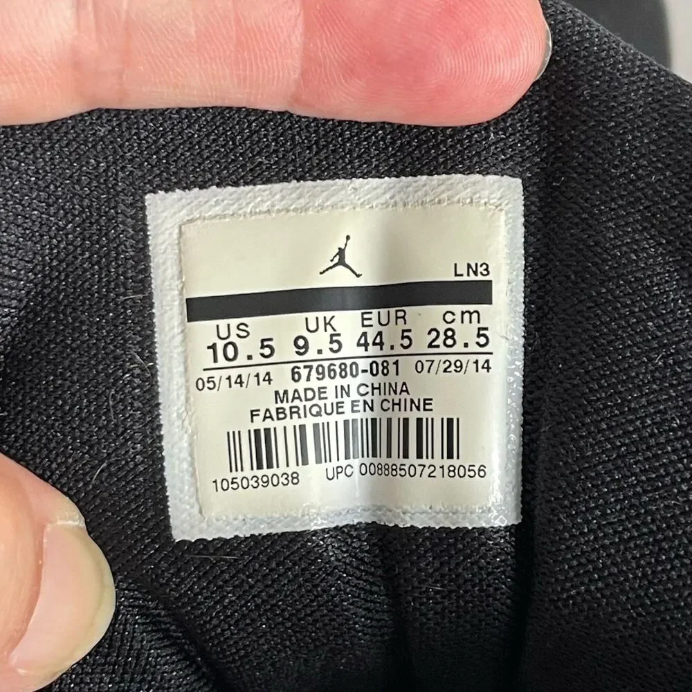Nike Air Jordan Flight Remix 679680-081 Men's Basketball Shoes Black Size 10.5 M